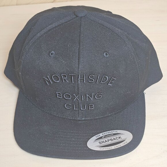 NWT Northside Boxing Club Snapback Hat Yupoong Black Acrylic/Wool Blend Adjustab - Picture 1 of 4